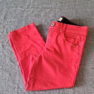 Women's Red Democracy Cropped Jeans